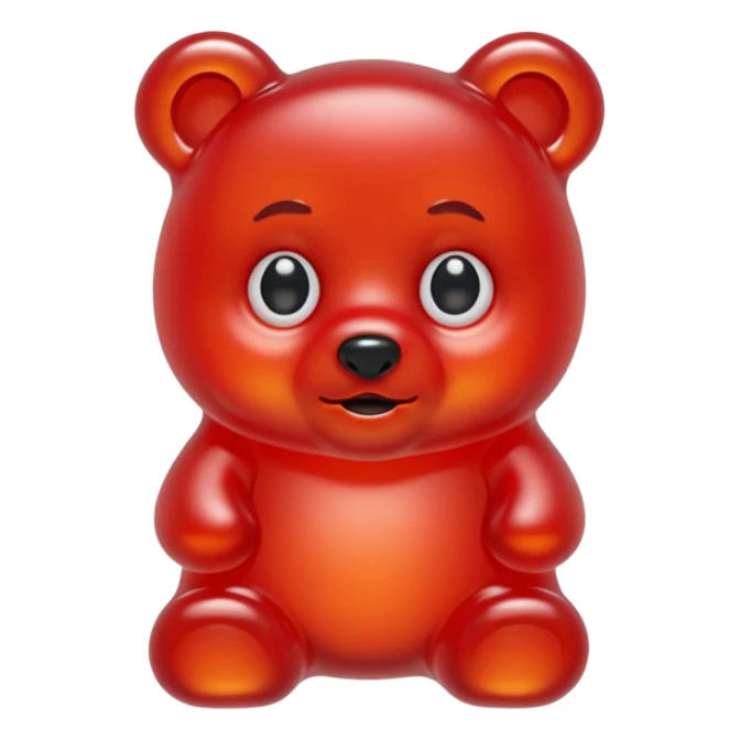 gummy bear with eyes and hair sticker