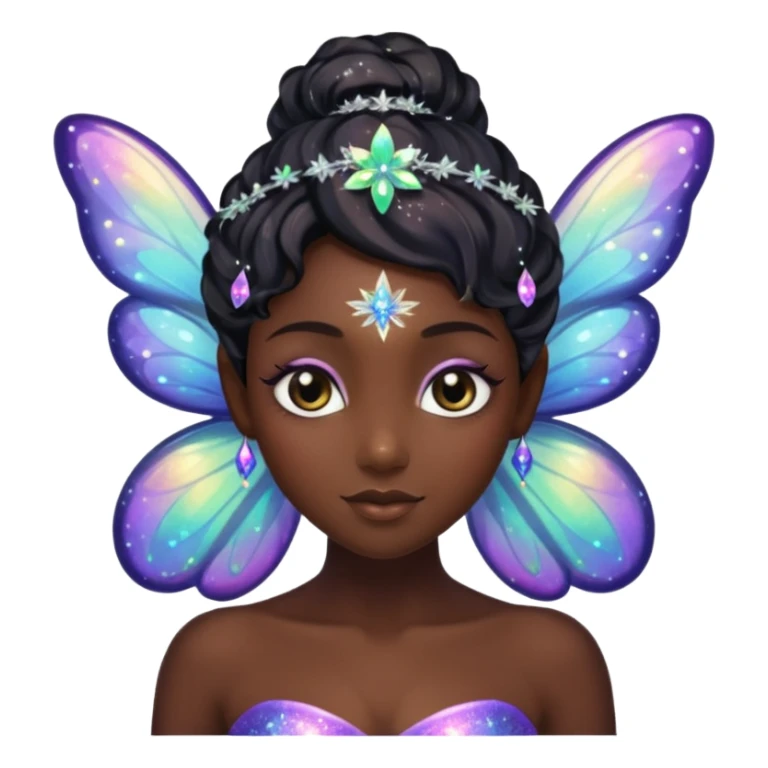 Black fairy with fairy dust sticker