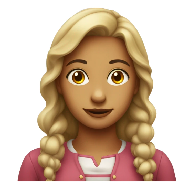 fair girl giving sly smirk sticker