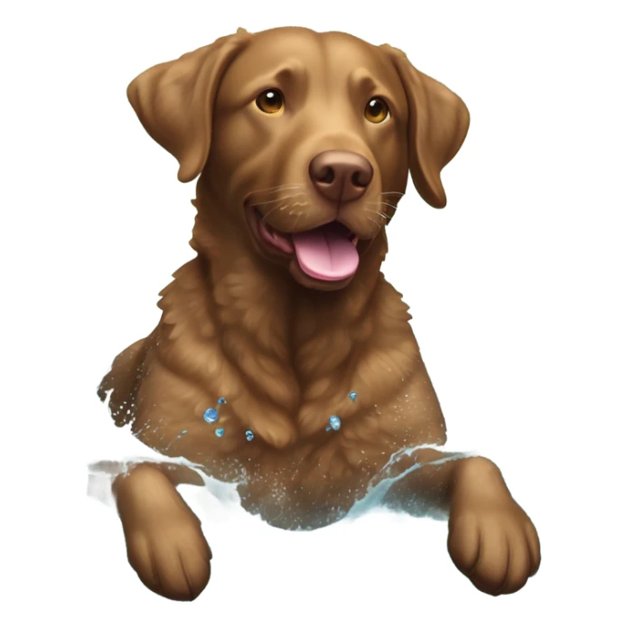 Chesapeake bay retriever swimming  sticker