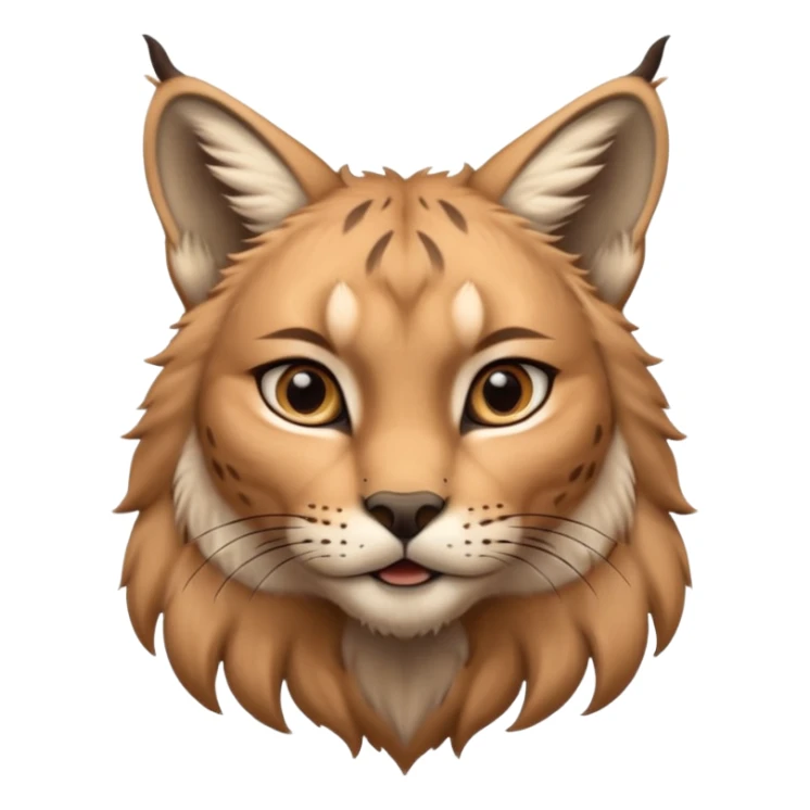 A high-resolution photo-realistic digital illustration of a majestic young lynx, chest upward  sticker