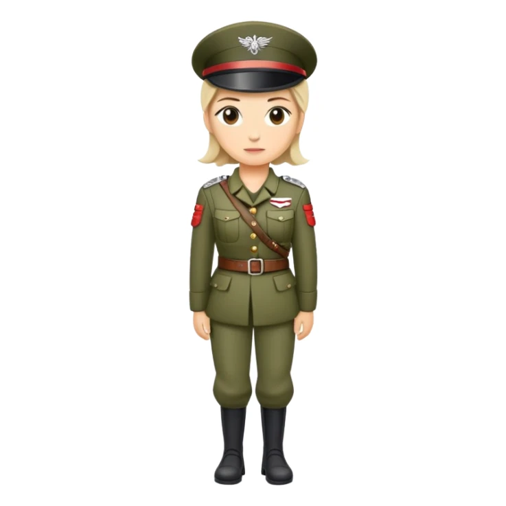 Denmark woman soldier full-leght sticker
