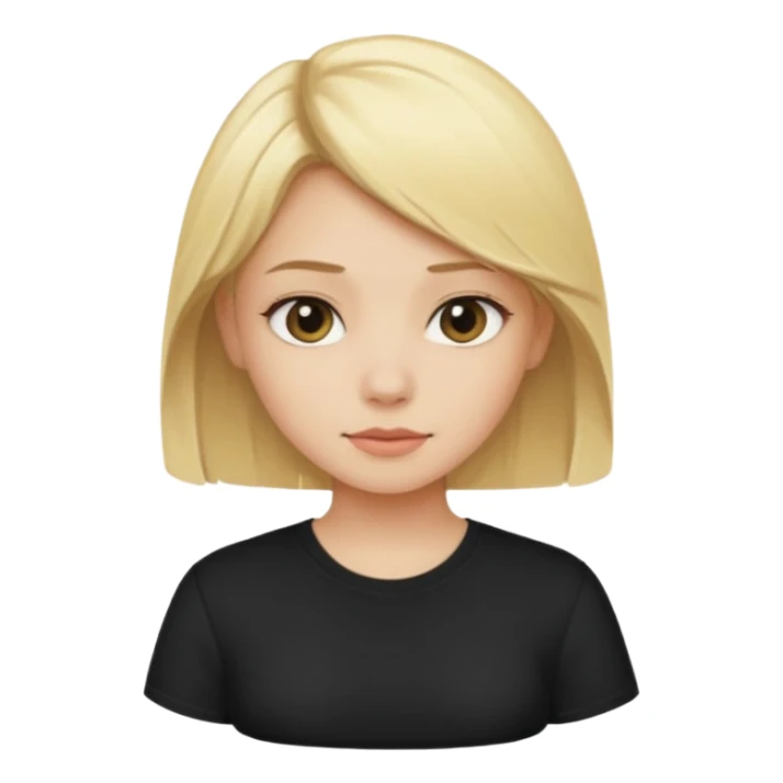 Blonde girl with black shirt sticker