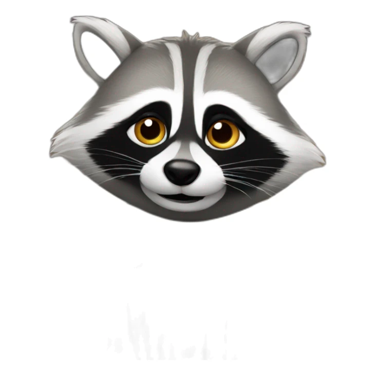 Racoon watching movies sticker