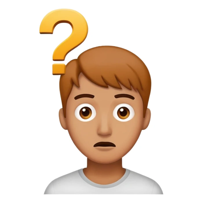 So so confused and puzzled has a question mark above their head sticker