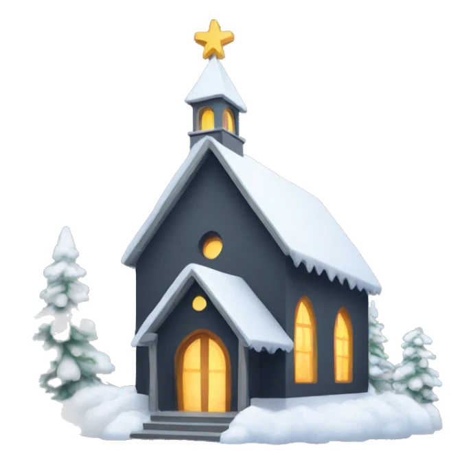 Cozy Christmas church  sticker