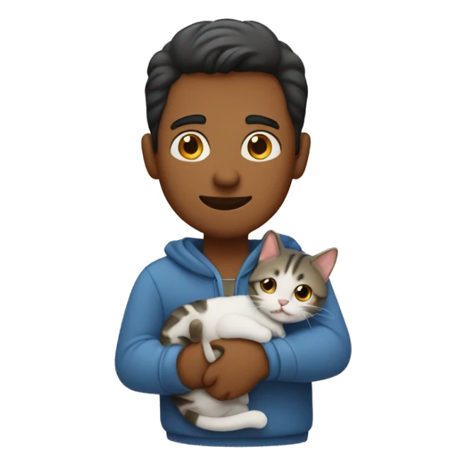 fillpino man holding tabby cat sticker