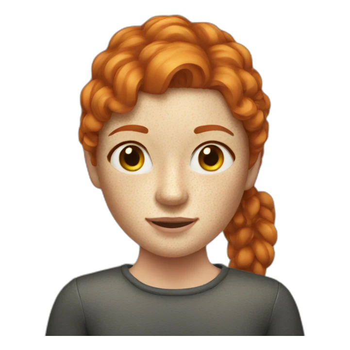 ginger women with freckles sticker