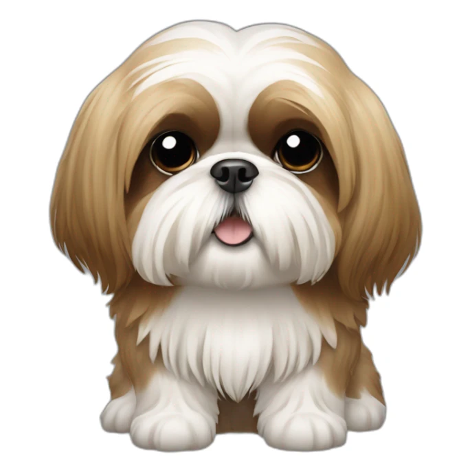 Dog Shih Tzu with long hairs full-body sticker