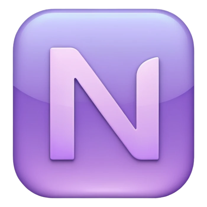 Netflix aesthetic "N" logo in pastel purple sticker