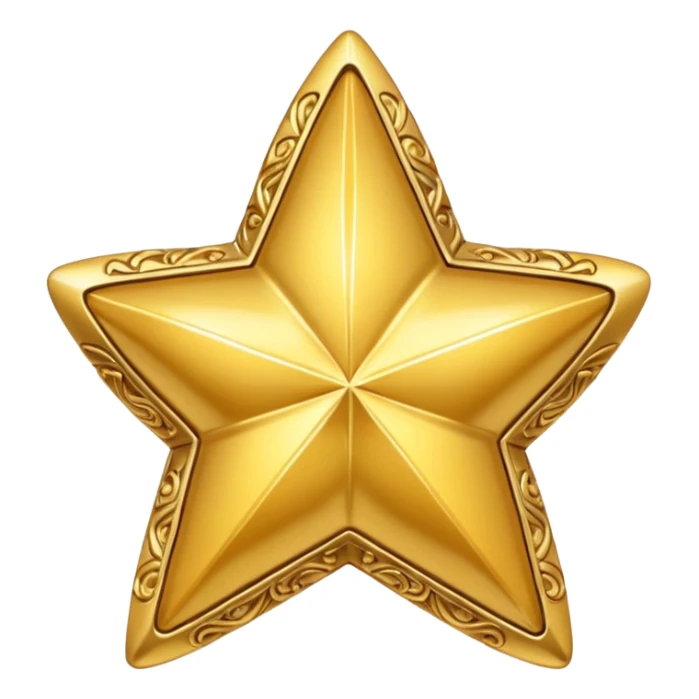 golden star-shaped trinket sticker