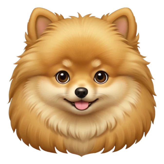 Create a golden pomeranian, all cute and fluffy sticker