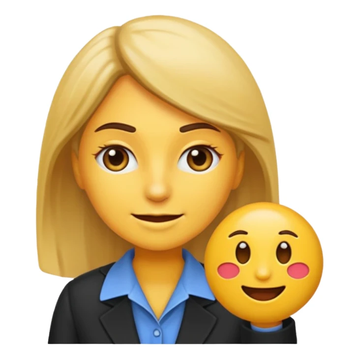 giant emoji for my boss at work a woman sticker