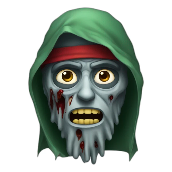 A zombie wearing a jordanian shmagh sticker