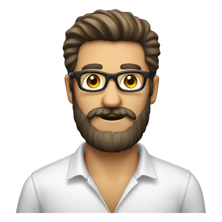 hombre con barba blanca y gafas sticker