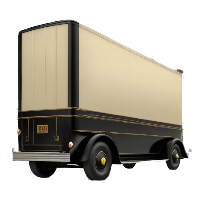 Art Deco Very long and tall 1933 moving truck side view  sticker