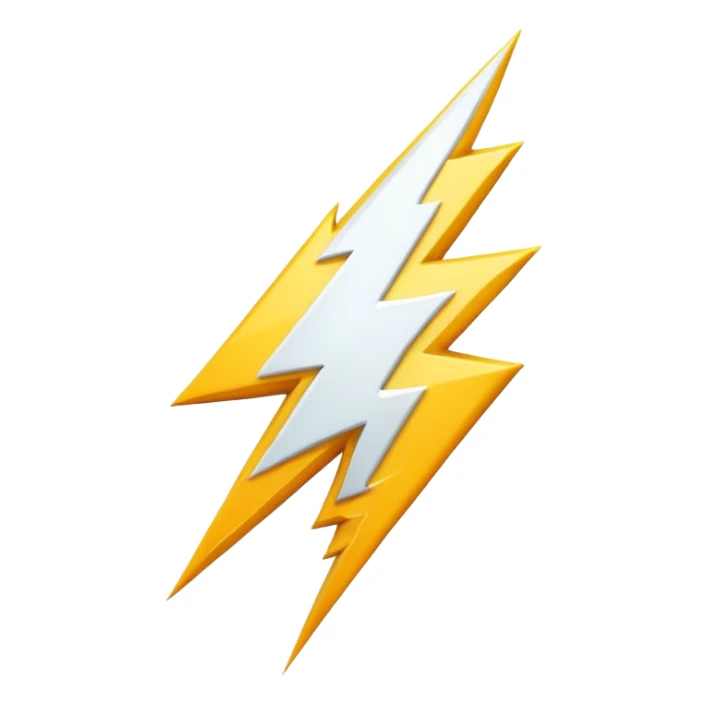 a white lightning emoji sticker
