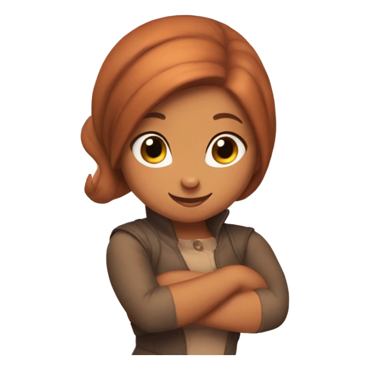 shy squirrel girl covering herself with her tail sticker