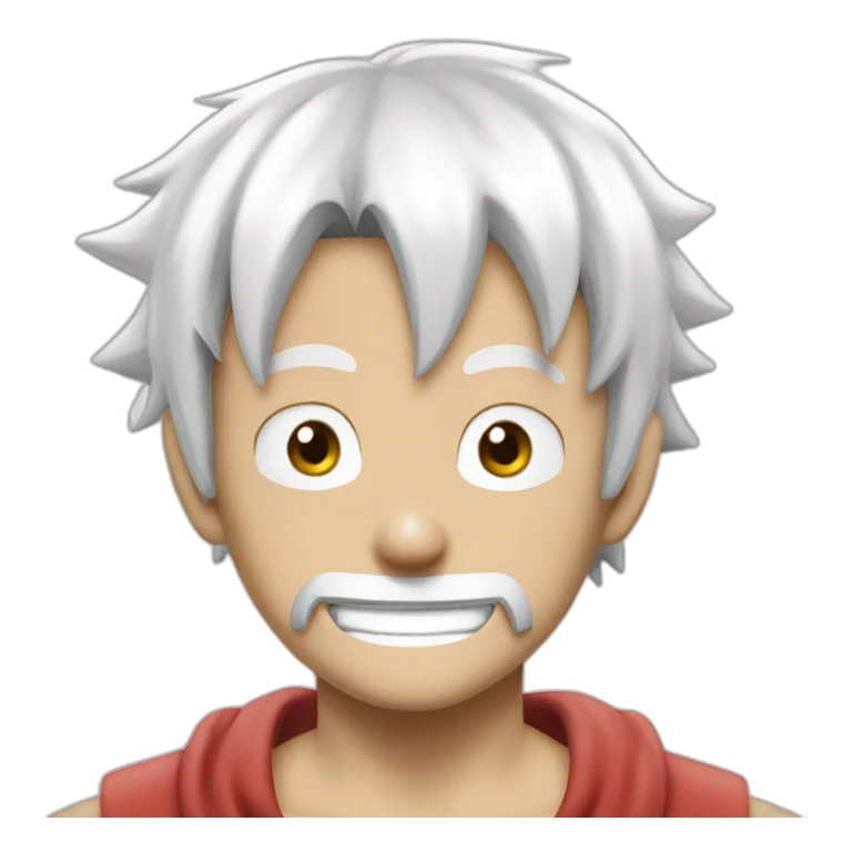 Gear 5 luffy White hair cartoon sticker