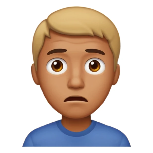 sad man standing with a house on fire behind him, man looking shocked, apple style emoji sticker