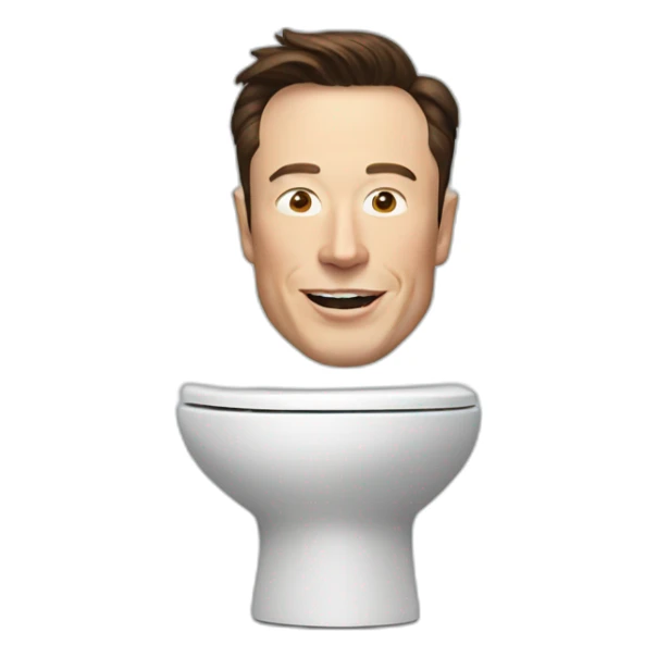 Elon Musk toilet sticker