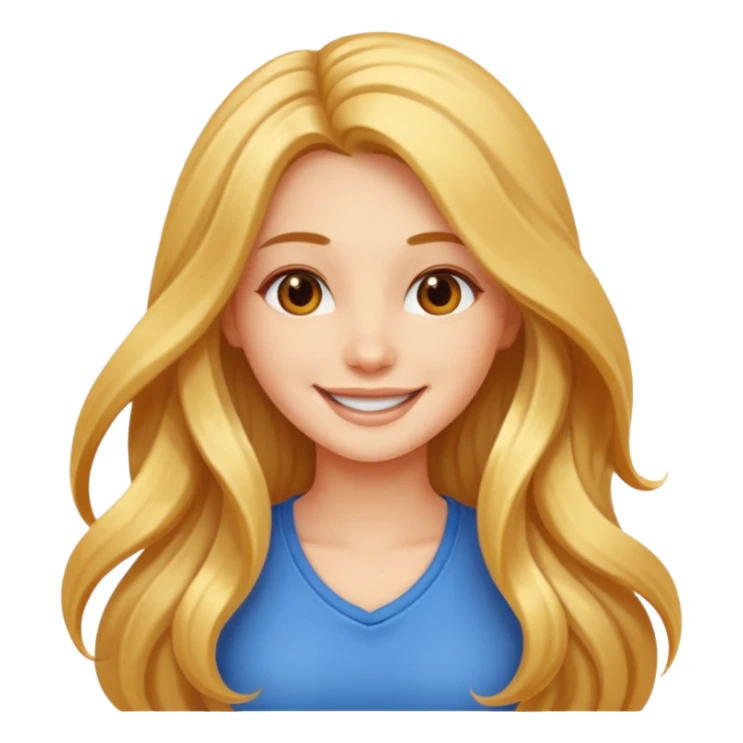 Hot girl with long hair sticker