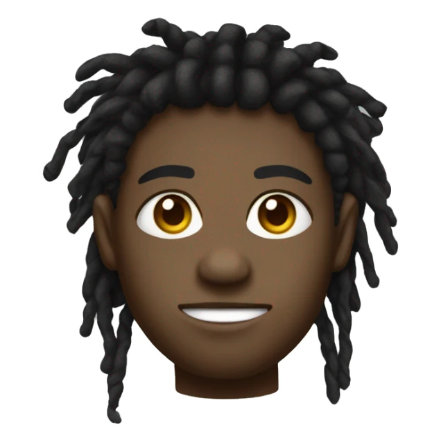 rosto de uma criança negra com dreads sticker