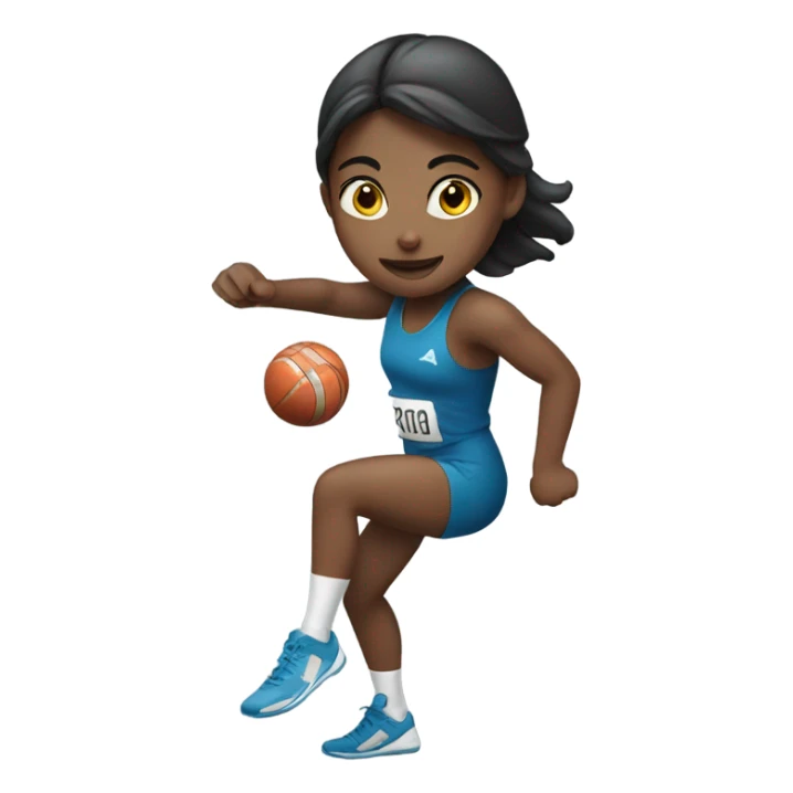 Girl doing athletics sticker