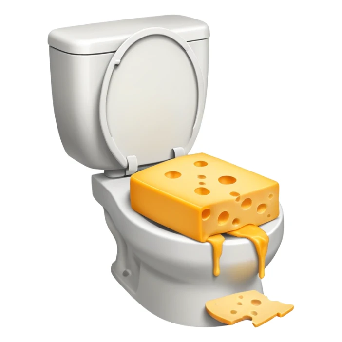 Skibidi toilet eating cheese  sticker