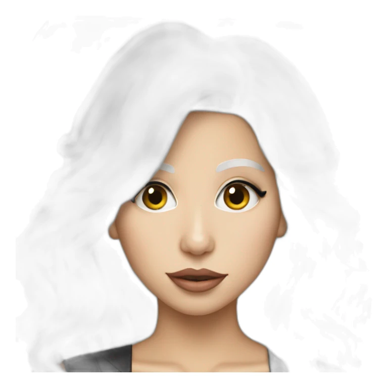 lady gaga singer white hair sticker