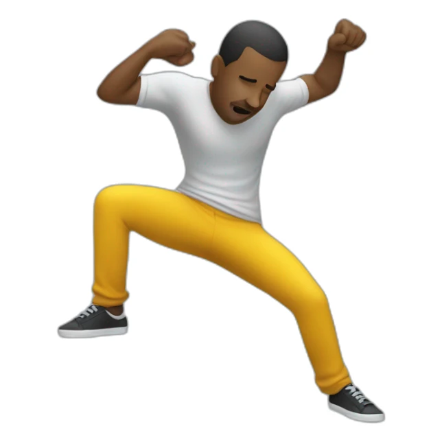 Un homme qui fait un dab avec ses bras sticker