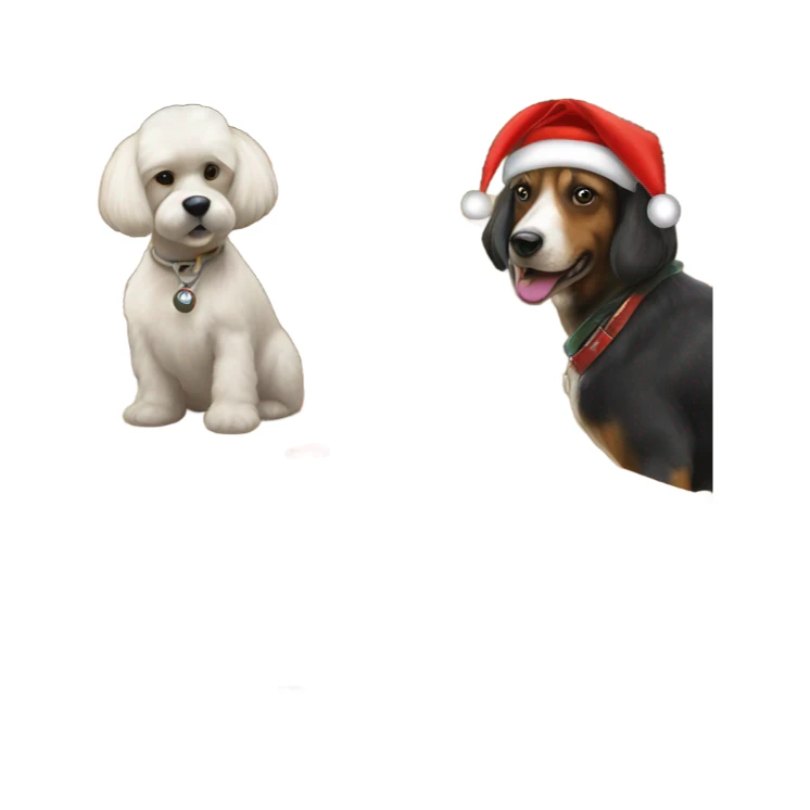 Merry Christmas naughty or nice dogs playing shuffleboard sticker