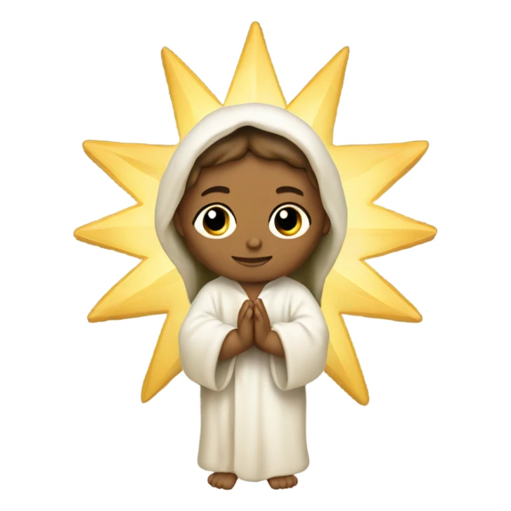 Baby Jesus on the star of Bethlehem  sticker