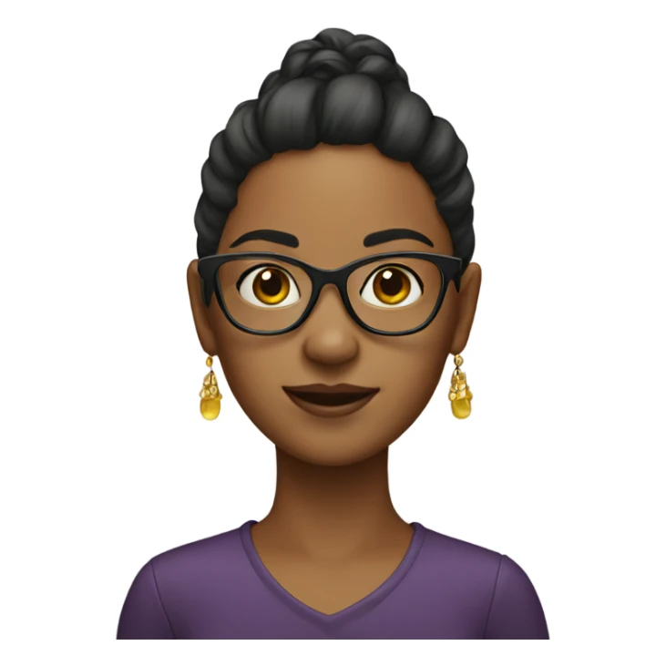 Girl with earrings and glasses sticker