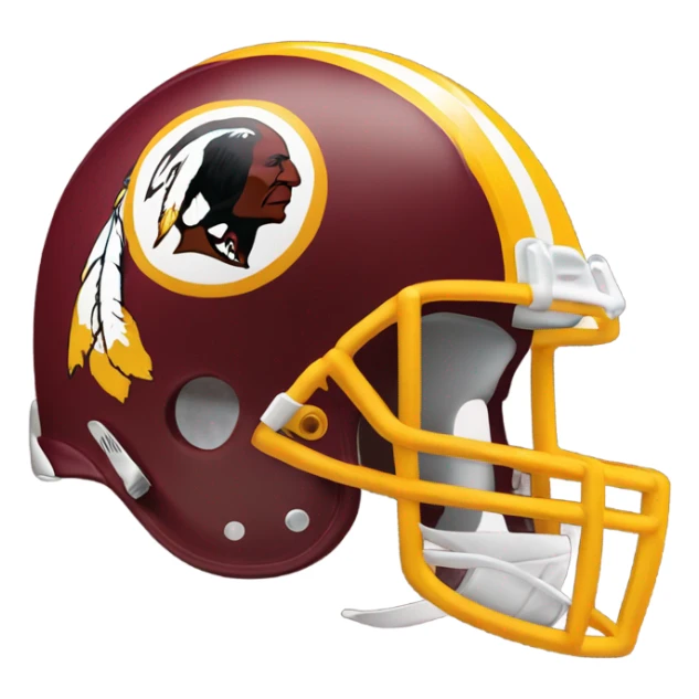Redskins football helmet sticker