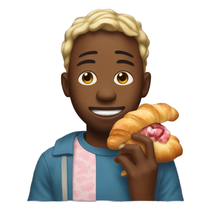 Tyler the creator holding a croissant  sticker
