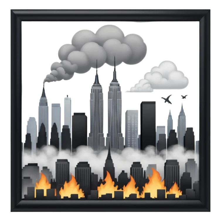 Make a sticker for what happend in New York towers on 9/11 sticker