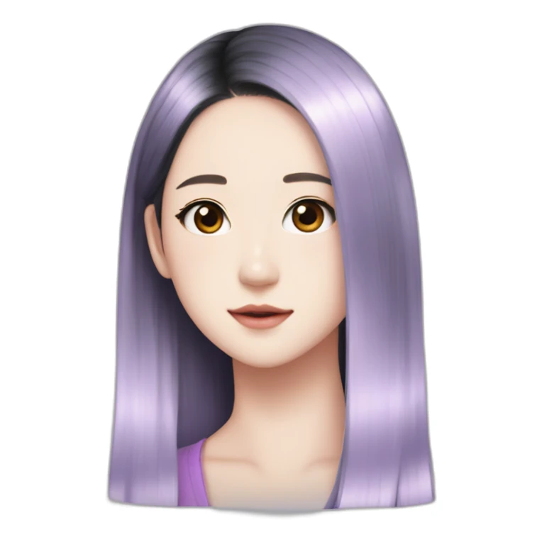 Jisoo from blackpink with black hair sticker