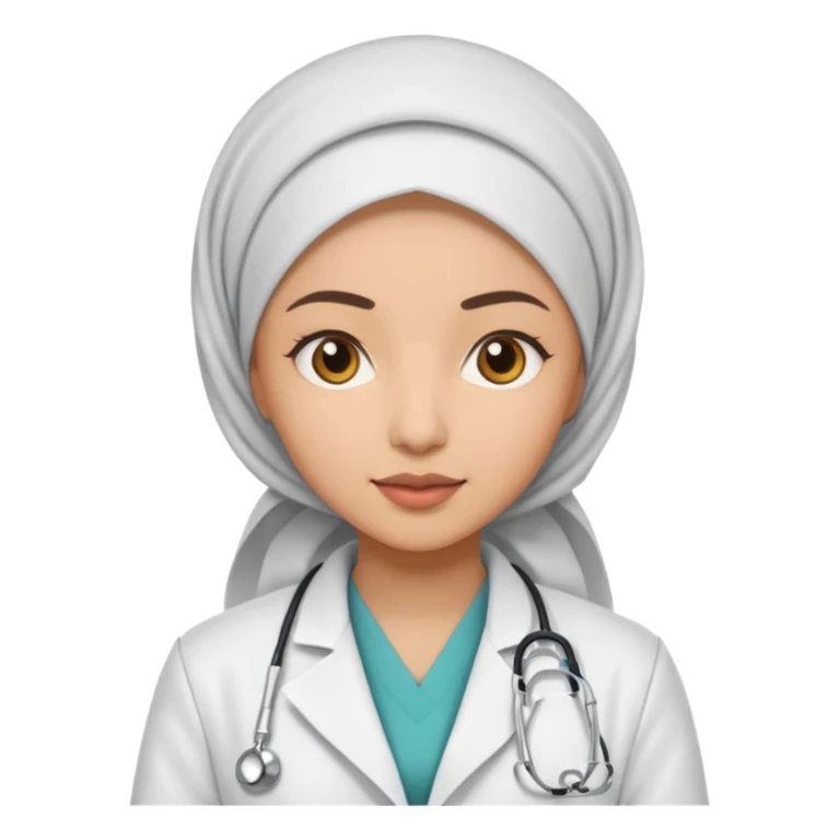 hijab woman doctor sticker