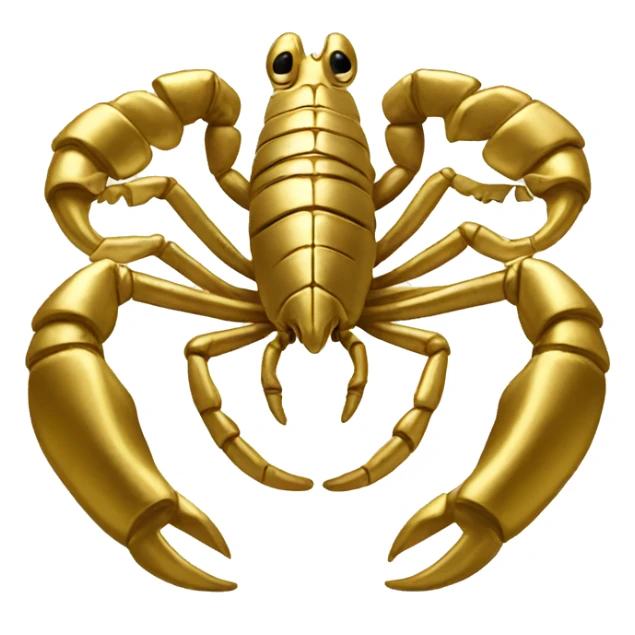 an Egyptian scorpion made of gold sticker