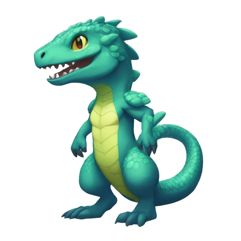Anthro Sona Fakemon Reptile Full Body sticker