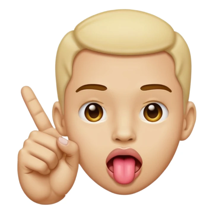 Tongue out face emoji with pinching hand  sticker