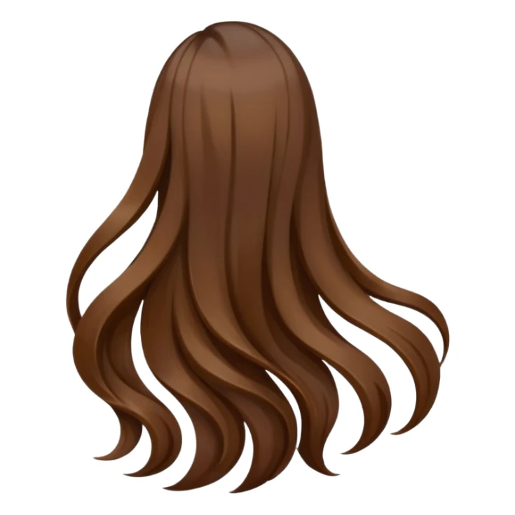 back view of long brown hair sticker