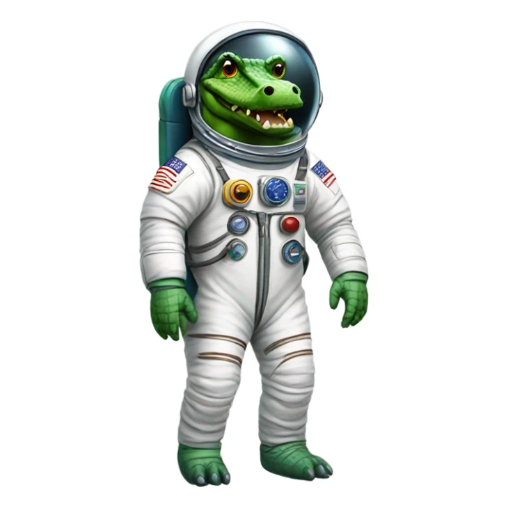 Alligator astronaut sticker