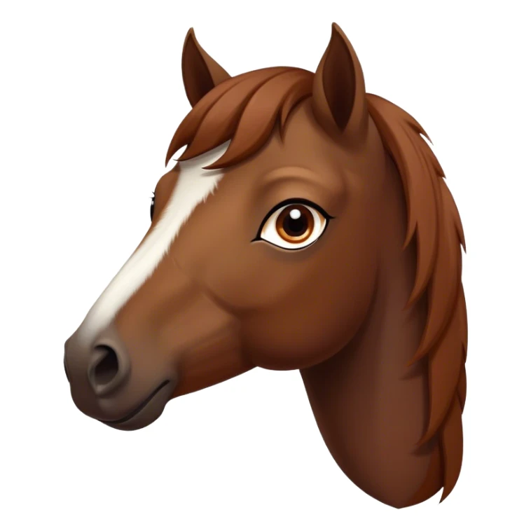 Cinematic Noble Brown Welsh Pony Portrait Emoji, Poised and sturdy, with a well-muscled build draped in a rich, chestnut-brown color, expressive eyes and a gracefully refined head with a gentle, noble profile, Simplified yet sharp and sophisticated features, highly detailed, glowing with a warm, earthy glow, high shine, intelligent and resilient, stylized with an air of pastoral elegance, focused and determined, soft glowing outline, capturing the essence of a watchful and confident brown Welsh pony that appears ready to gallop out of the screen with effortless strength! sticker