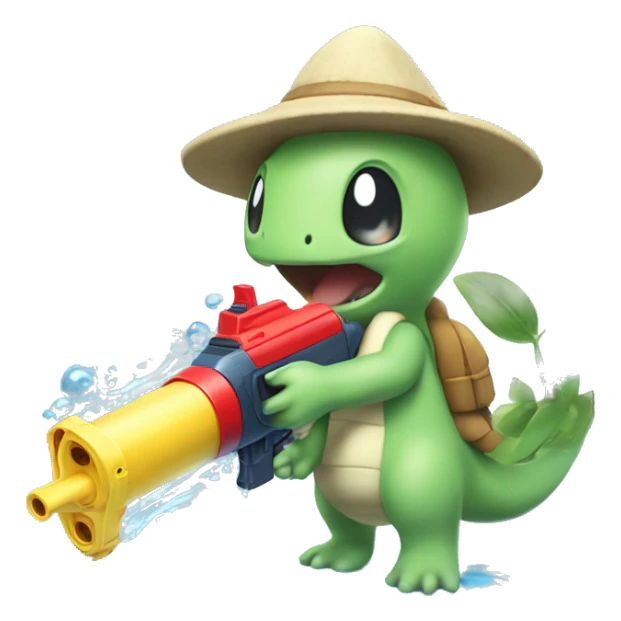 Breloom the Pokémon shooting a water gun sticker