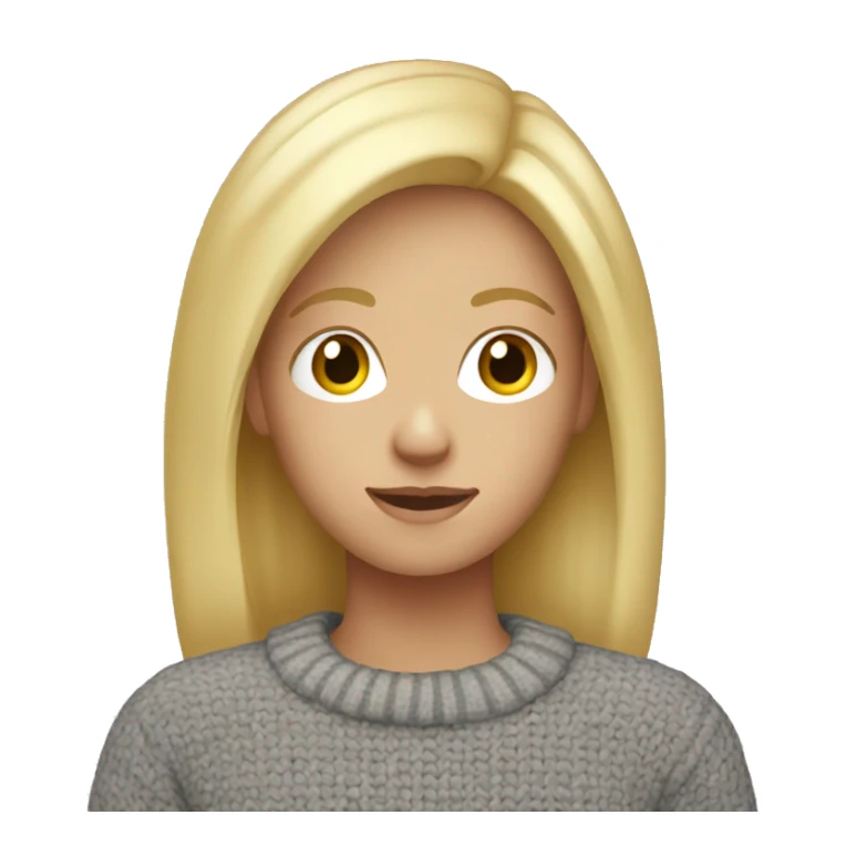 Person Blonde whith a grey jumper sticker