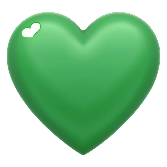 green heart darkish 1 no extra hearts no hole sticker