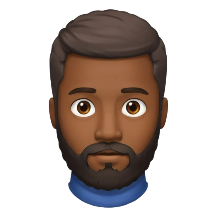 beared and fade hair black man sticker