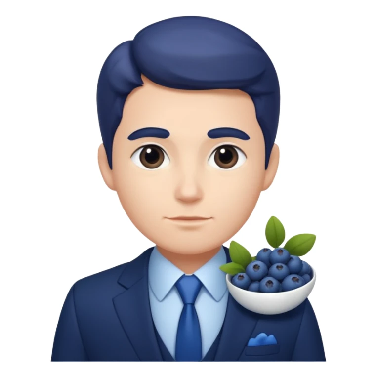 make the bluberies larger but still keep the business person sticker